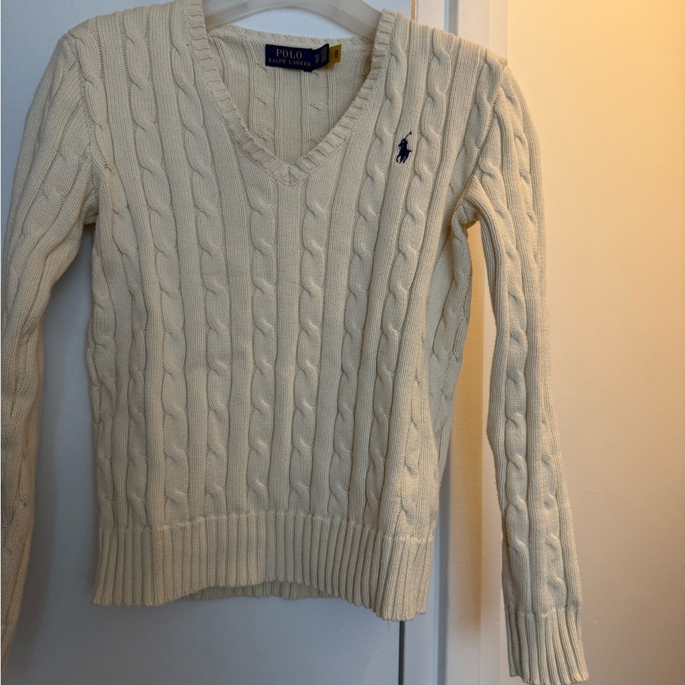 Polo by Ralph Lauren Beige Cable Knit Sweater